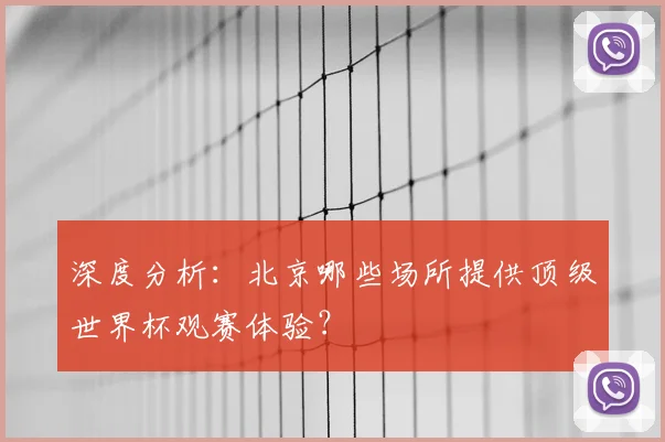 深度分析：北京哪些场所提供顶级世界杯观赛体验？